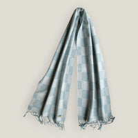 Moonstone Merino Check Scarf